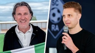 Dieter Alge (l.) ist seit Juni 2025 Sportdirektor in Lustenau, Philipp „Pipo“ Netzer ist ein ...