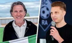 Dieter Alge (l.) ist seit Juni 2025 Sportdirektor in Lustenau, Philipp „Pipo“ Netzer ist ein ...