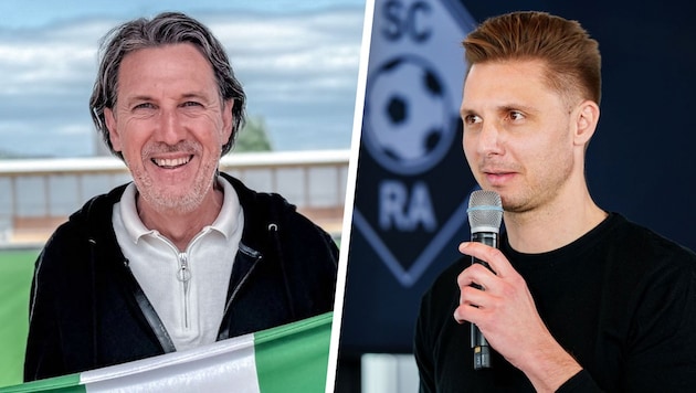 Dieter Alge (l.) ist seit Juni 2025 Sportdirektor in Lustenau, Philipp „Pipo“ Netzer ist ein ...