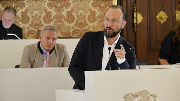Der steirische SPÖ-Vorsitzende Max Lercher im Landtag