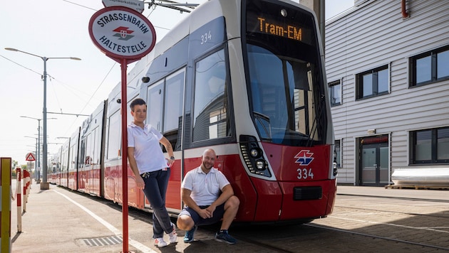 Straßenbahnfahrer Admira Junuzovic und Dennis Samoilov sind für Österreich mit dabei
