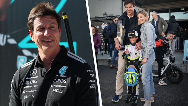Jack holt seinen ersten Titel. Toto und Susie Wolff platzen vor Stolz.