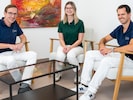 Bernhard Angermayr, Diätologin Johanna Fuchs und Sebastian Klein (v.li.)