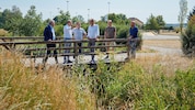 ÖVP-Landtagsabgeordneter Franz Dinhobel, ÖVP-Bürgermeister Manfred Rottensteiner, ÖVP-Vize Peter ...