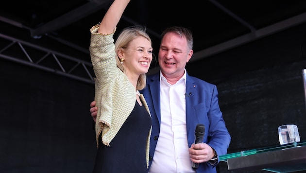 Elisabeth Mayr erhielt im Wahlkampf ‘24 Unterstützung durch Parteichef Babler.