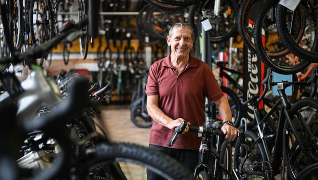 Leopold Kiesl ist Senior-Chef von Radsport Kiesl mit Shop in Linz-Urfahr. Auch viele ...