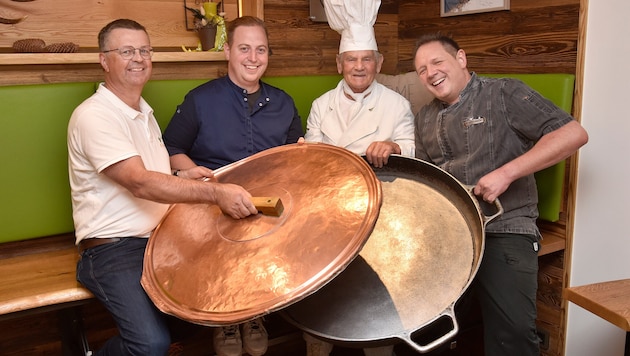 Kaiserschmarrn-Kapazunder: Hannes Mayr, Sepp Sampl, Alfred Gruber, Michael Gruber.