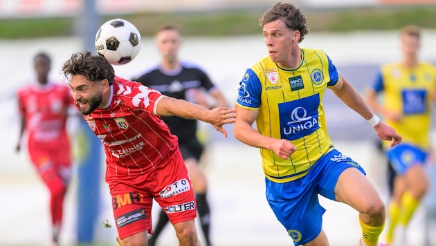 Beim Duell von Hertha Wels und Vienna hat es viele Zweikämpfe gegeben, aber nur einen Sieger …