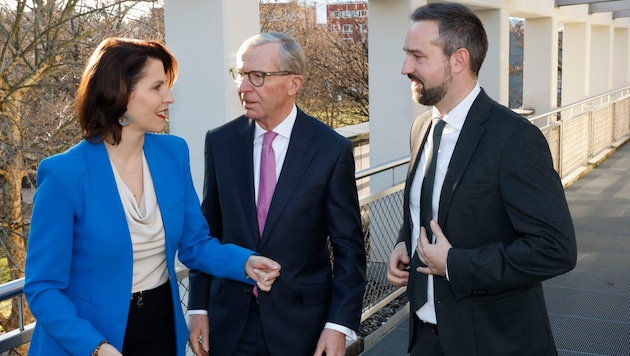 Karolinde Edtstadler, Wilfried Haslauer und Stefan Schnöll