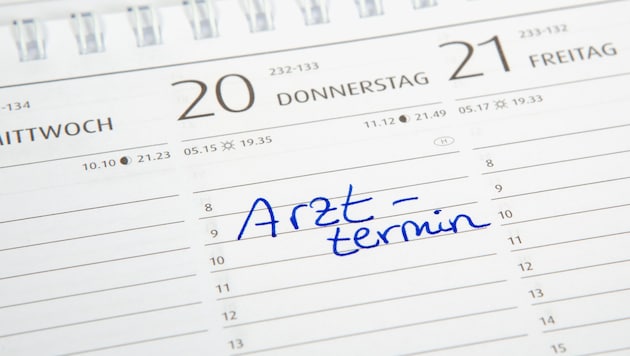 Für den Eintrag eines Arzttermins muss man im Kalender oft weit vorblättern.