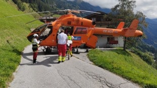 Martin 7 bei einem Einsatz im Sommer in Brandberg oberhalb von Mayrhofen