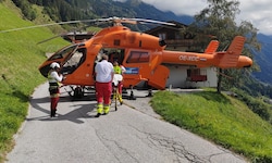 Martin 7 bei einem Einsatz im Sommer in Brandberg oberhalb von Mayrhofen