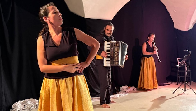 „Mapa des Concierto“ mit Sara Zambrano Moreno, Rudi Katholnig und Natalie Krainer.