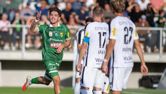 Rapid-Leihgabe Dominik Weixelbraun traf schon viermal in der bisherigen Saison.