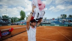 Jürgen Melzer musste mit „Kirby“ eine Ehrenrunde gehen.