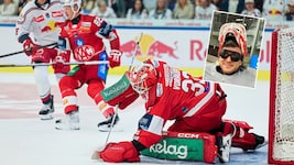 In Salzburg zauberte der KAC-Goalie Florian Vorauer. Seine Spezialbrille, Modell ...