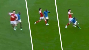 Declan Rice mäht Malick Yaclouye um – und kommt mit Gelb davon.