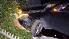 Am Ende wurde die Fahrt von einem Baum gestoppt.