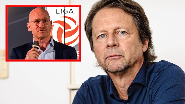 Bundesliga-Vorstand Christian Ebenbauer und Peter Schöttel