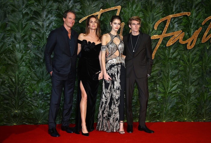 Presley Gerber mit seiner Familie: Rande Gerber, Supermodel Cindy Crawford und Kaia Gerber