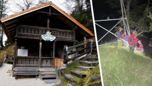 Im Abstieg von der Alpensöhnehütte passierte das Unglück. Im Einsatz standen die Bergrettungen ...