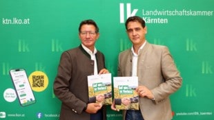 Präsentierten Leistungsbericht: Kärntens Landwirtschaftskammerpräsident Siegfried Huber und ...