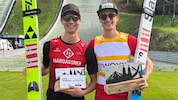 Clemens Aigner (r.) feierte am Sonntag vor seinem Teamkollegen Raffael Zimmermann den 35. Sieg ...