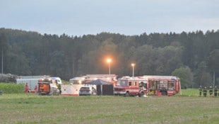 Die Unfallstelle wurde großräumig abgesichert.