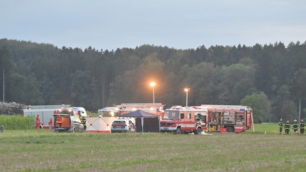 Die Unfallstelle wurde großräumig abgesichert.