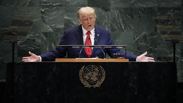 Bei Trumps Rede vor der UNO vergangenes Jahr fiel der Teleprompter aus.