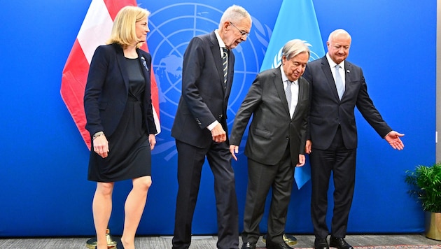 Bundespräsident Alexander Van der Bellen bei der UNO-Generalversammlung in New York: Im ...