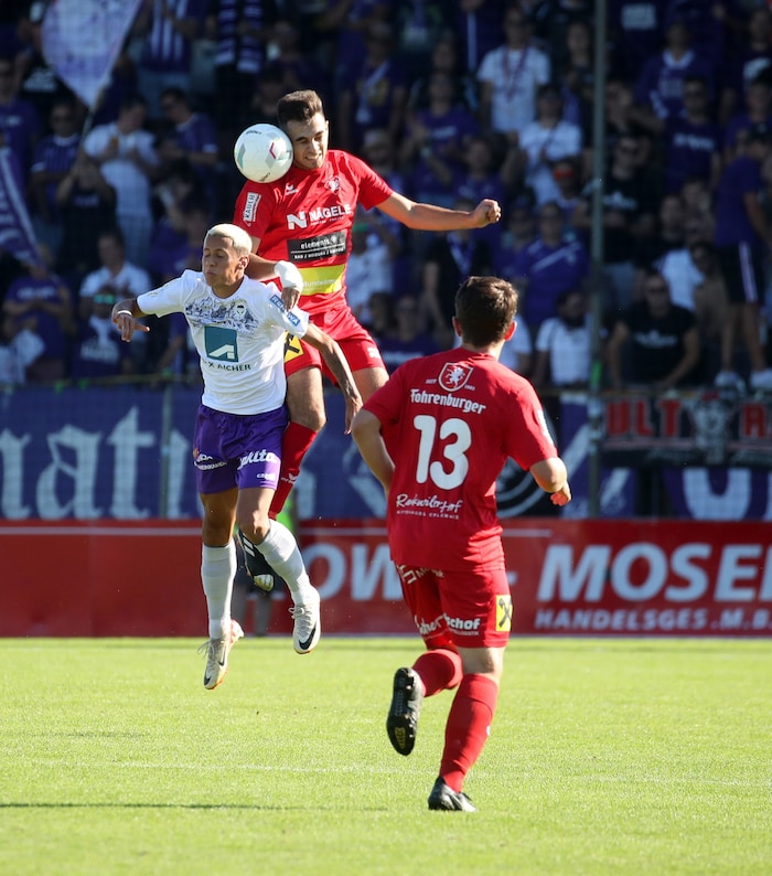 Yasin Uzun (am Kopfball) war bereits in der Westliga ein wichtiger Bestandteil der Rankweiler ...