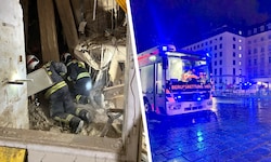 Unter den Trümmern könnte sich laut Feuerwehr eine weitere Person befinden.