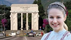 Das Siegesdenkmal mitten in Bozen mit astreiner Fascho-Symbolik: Trotz zig Beseitigungsversuche ...