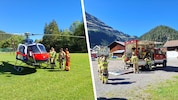 Neben der Feuerwehr rückte unter anderem auch der Polizeihubschrauber Libelle Tirol an.