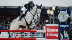 Katharina Rhomberg auf Colestus Cambridge im Vorjahr beim Longines Global Champions Tour-Event ...