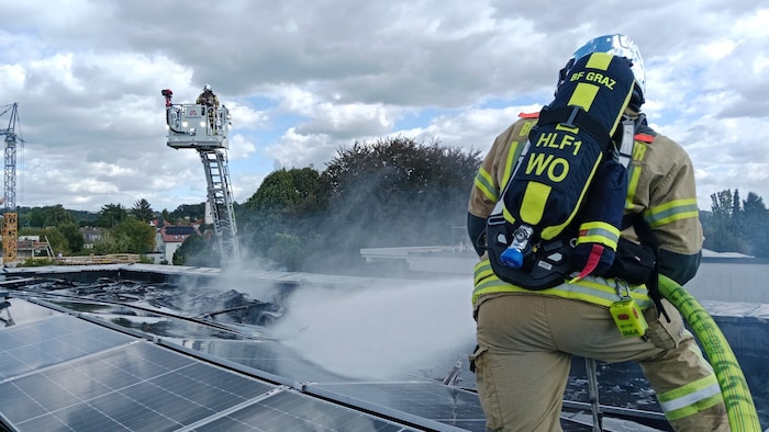 Herausfordernder Einsatz für die Berufsfeuerwehr Graz.