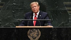 US-Präsident Donald Trump bei seiner Rede am Dienstag in New York