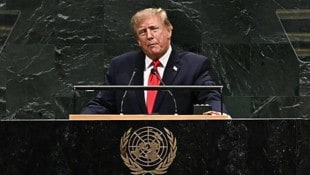 US-Präsident Donald Trump bei seiner Rede am Dienstag in New York
