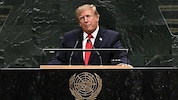 US-Präsident Donald Trump bei seiner Rede am Dienstag in New York