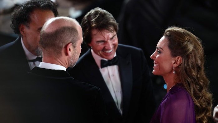 Tom Cruise im Gespräch mit William und Kate