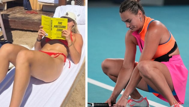 Aryna Sabalenka entspannt nach den US Open in Griechenland und hat dabei eine kleine Botschaft ...