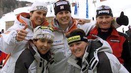 Michaela Dorfmeister, Anita Wachter, Brigitte Obermoser, Alexandra Meissnitzer und Renate ...