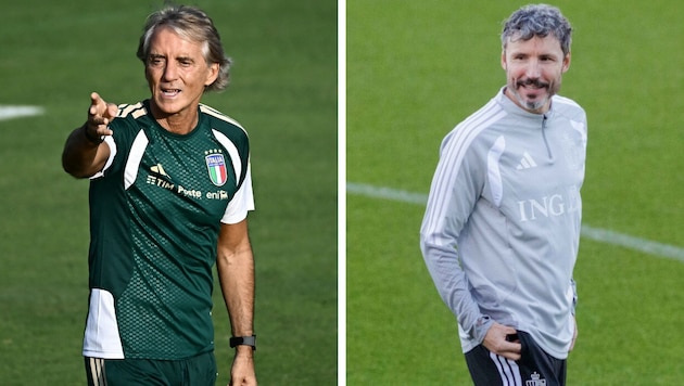 Roberto Mancini (links) und Mark van Bommel geben ihre Debüts.