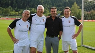 Karl Grammer Legenden unter sich: Didi Kühbauer, Toni Polster und Andi Herzog mit Tourismus-Chef Didi Tunkel ...