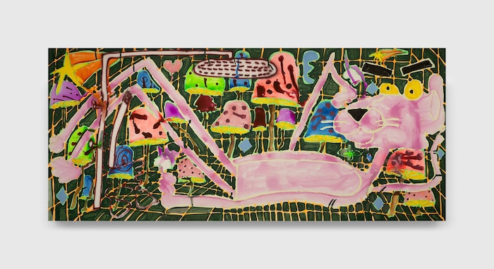 „Pink Panther: Enoki“ heißt das Großformat von Katherine Bernhardt.