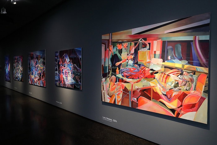 Anja Korherr im Studio der Neuen Galerie: Ausstellungsansicht.