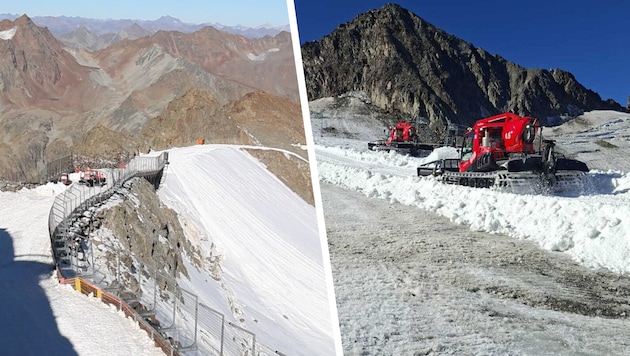 Schon am Samstag (7 bis 13 Uhr) werden sich am Pitztaler Gletscher die Skifahrer tummeln ...
