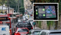 Dass Autos nicht mehr über den Müllner Hügel fahren dürfen, wissen die Navis noch nicht.