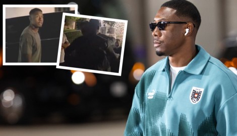 David Alaba kam spät Abends in Udine an.